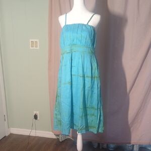 Chaudry KC Blue and Green Strappy Dress